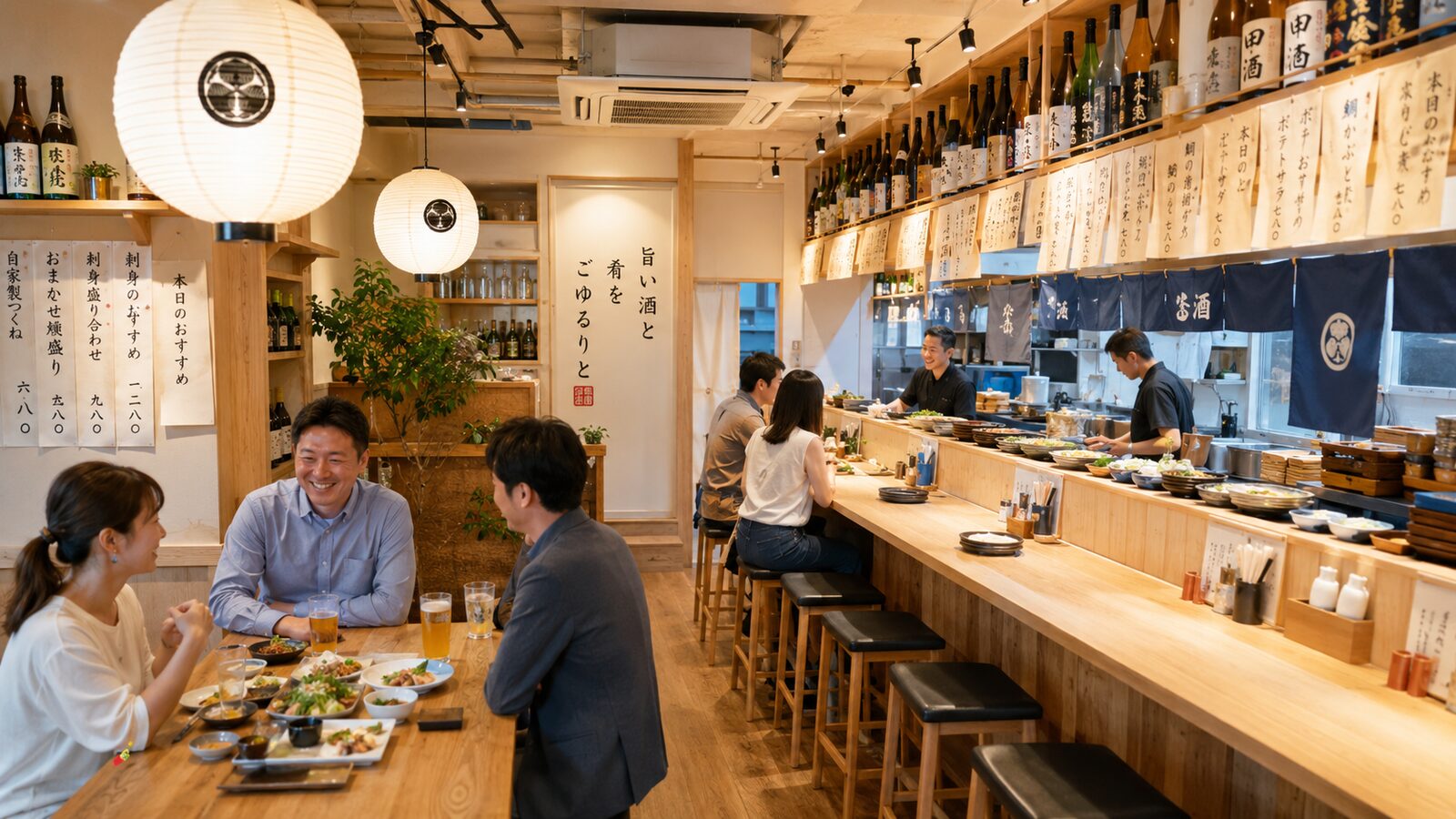 立呑み 万作 の店内